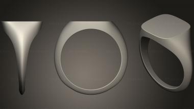 Jewelry rings Cushion basic 3d model